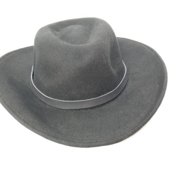 Stefeno 100% wool black fedora hat size XL